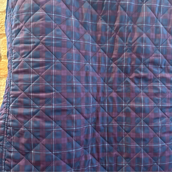 Talbots Navy Plaid Quilted Vest - Picture 7 of 8